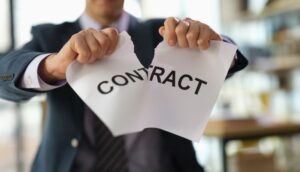 Broken or breached contract violation of business obligations